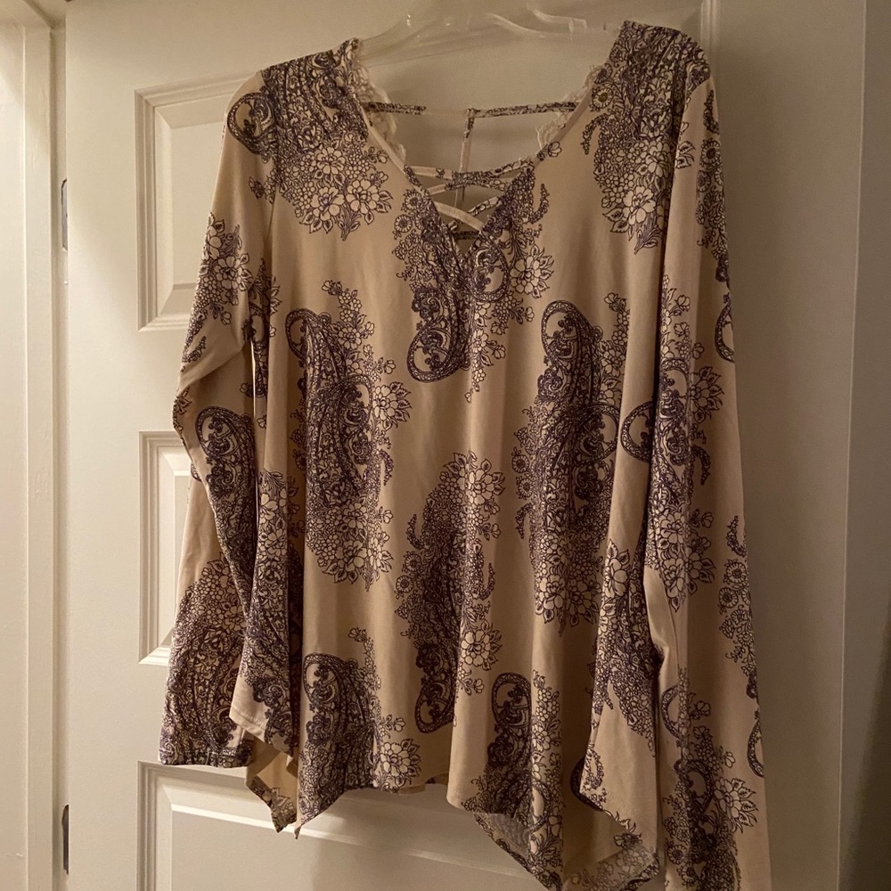 Day trip blouse beige and black
